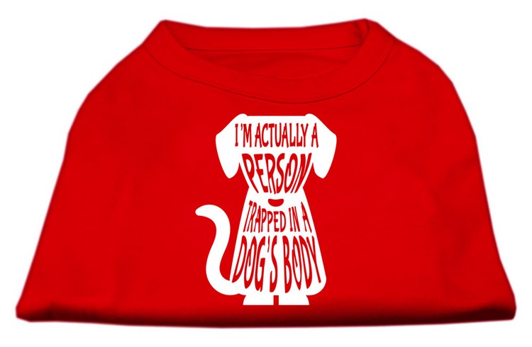 Trapped Screen Print Shirt Red XS